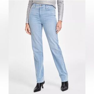 I.N.C. International Concepts Womens High-Rise Straight-Leg Jeans.